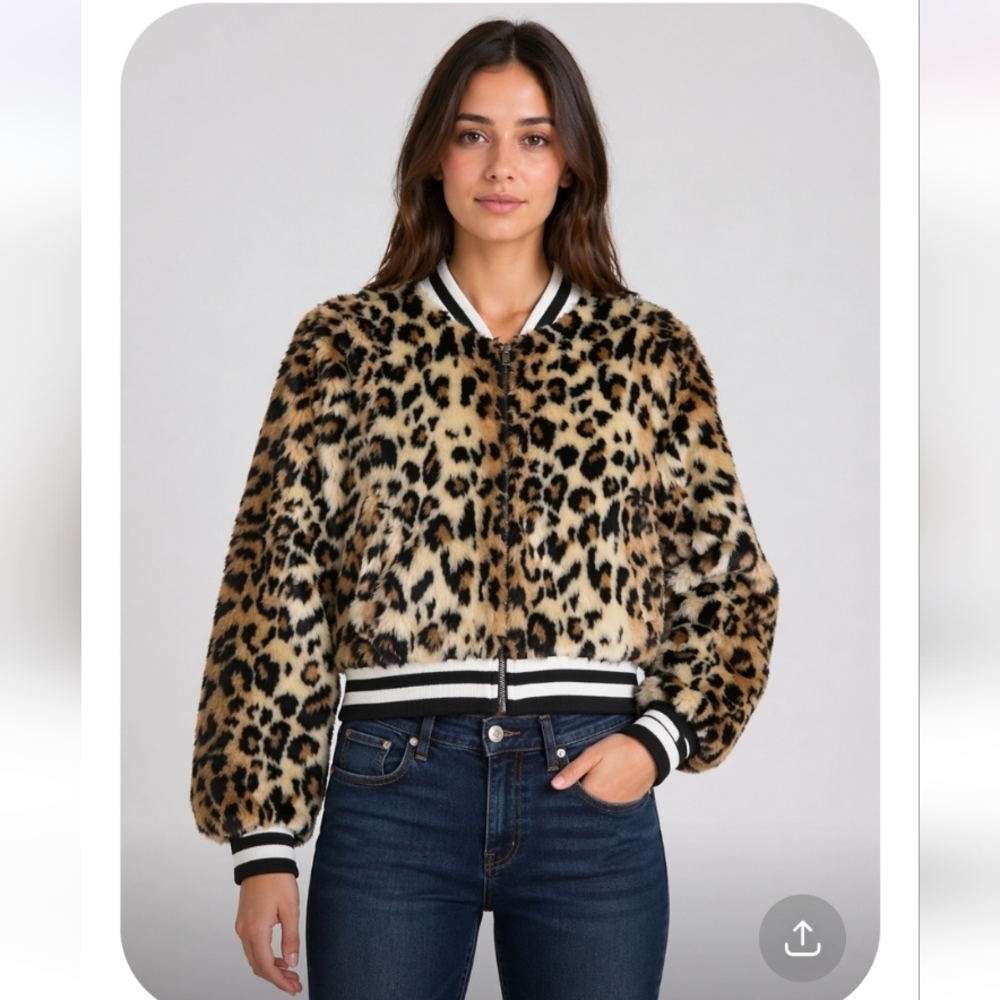JACK BY BB DAKOTA Faux Fur Bomber Jacket XS